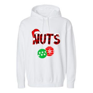 Chest Nuts Funny Matching Chestnuts Christmas Couples Nuts Garment-Dyed Fleece Hoodie