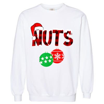 Chest Nuts Funny Matching Chestnuts Christmas Couples Nuts Garment-Dyed Sweatshirt