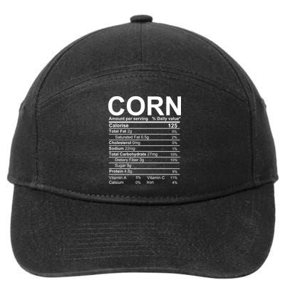 Corn Nutrition Facts Label 7-Panel Snapback Hat