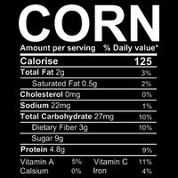 Corn Nutrition Facts Label Drawstring Bag