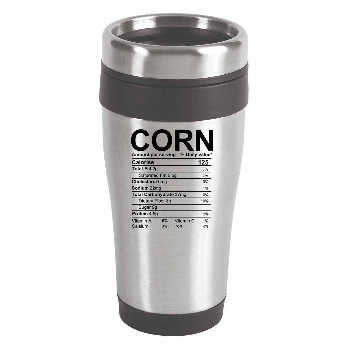 Corn Nutrition Facts Label 16oz Travel Tumbler