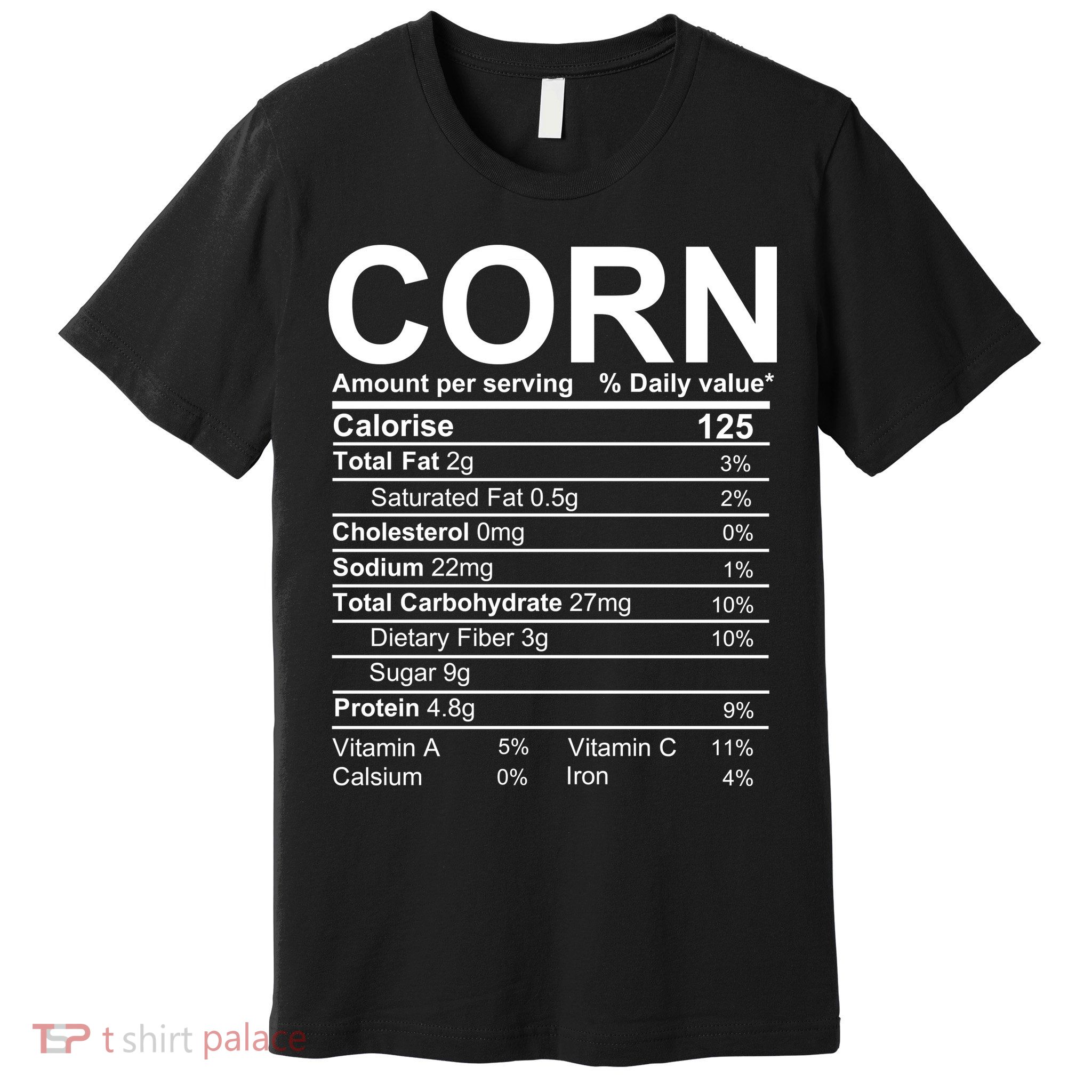 Corn Nutrition Facts Label Premium T-Shirt