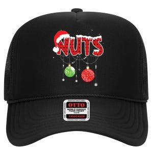 Chest Nuts Funny Matching Chestnuts Christmas Couples Nuts High Crown Mesh Back Trucker Hat