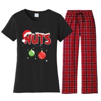 Chest Nuts Funny Matching Chestnuts Christmas Couples Nuts Women's Flannel Pajama Set