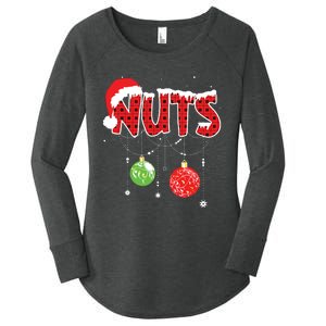 Chest Nuts Funny Matching Chestnuts Christmas Couples Nuts Women's Perfect Tri Tunic Long Sleeve Shirt