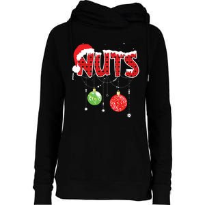 Chest Nuts Funny Matching Chestnuts Christmas Couples Nuts Womens Funnel Neck Pullover Hood