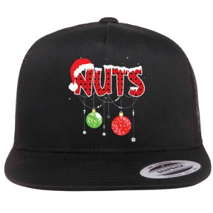 Chest Nuts Funny Matching Chestnuts Christmas Couples Nuts Flat Bill Trucker Hat