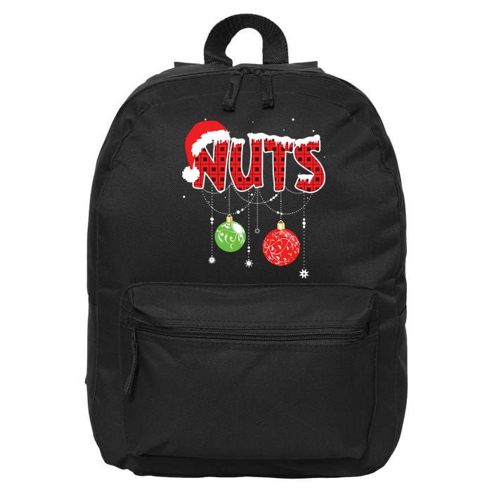 Chest Nuts Funny Matching Chestnuts Christmas Couples Nuts 16 in Basic Backpack