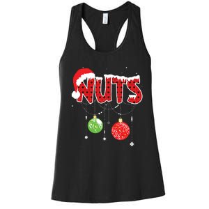 Chest Nuts Funny Matching Chestnuts Christmas Couples Nuts Women's Racerback Tank