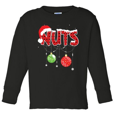 Chest Nuts Funny Matching Chestnuts Christmas Couples Nuts Toddler Long Sleeve Shirt