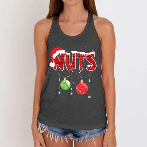 Chest Nuts Funny Matching Chestnuts Christmas Couples Nuts Women's Knotted Racerback Tank