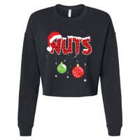 Chest Nuts Funny Matching Chestnuts Christmas Couples Nuts Cropped Pullover Crew