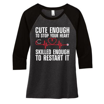 Cool Nurse For Women Medical Assistant Nursing Aide CNA Women's Tri-Blend 3/4-Sleeve Raglan Shirt