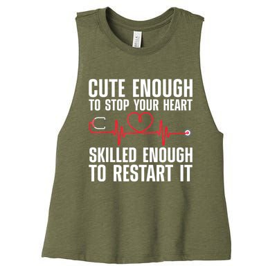 Cool Nurse For Women Medical Assistant Nursing Aide CNA Women's Racerback Cropped Tank