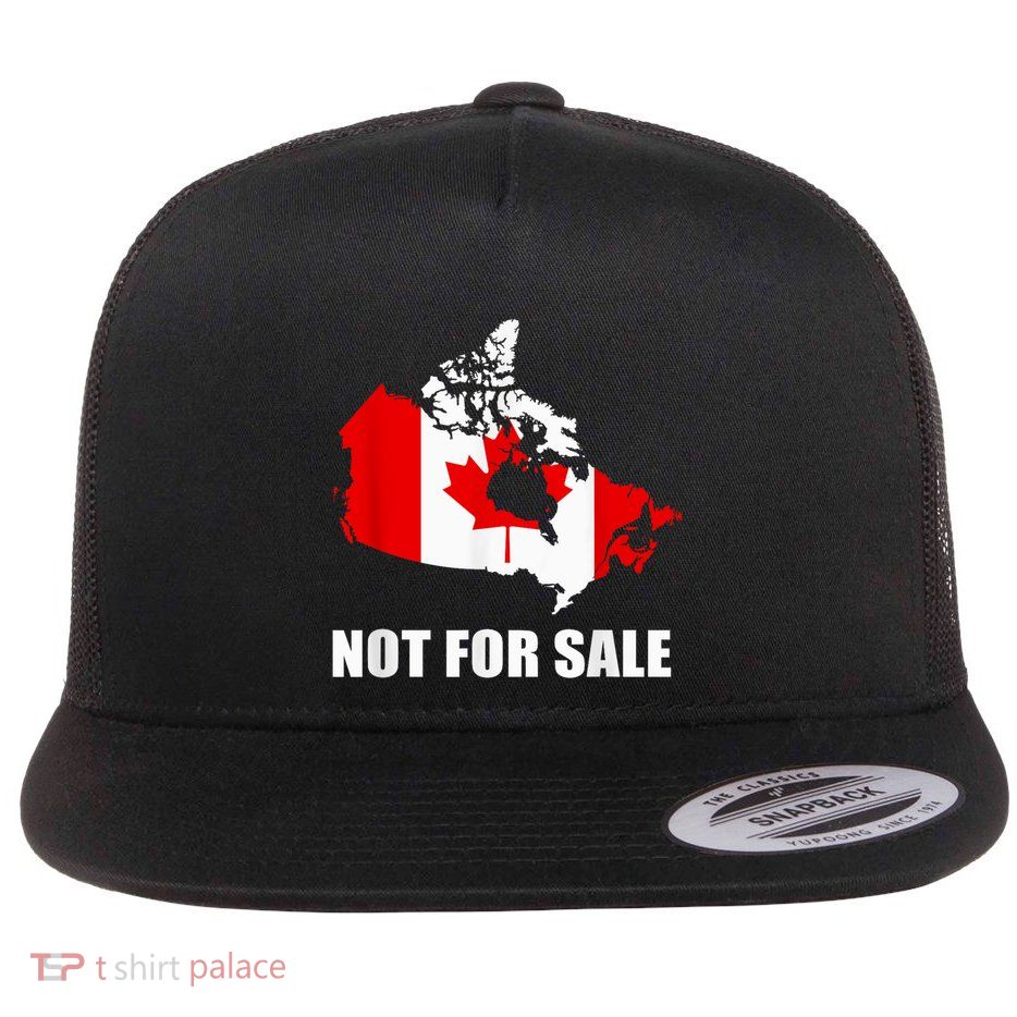Canada Not For Sale Canadian & Usa Map Design Flat Bill Trucker Hat
