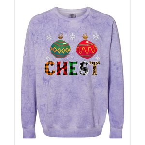 Chest Nuts Funny Matching Chestnuts Christmas Couples Chest Cute Colorblast Crewneck Sweatshirt