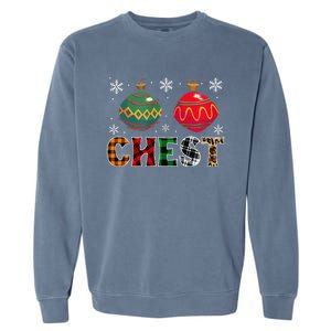 Chest Nuts Funny Matching Chestnuts Christmas Couples Chest Cute Garment-Dyed Sweatshirt