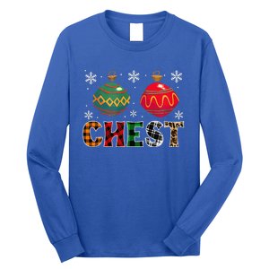 Chest Nuts Funny Matching Chestnuts Christmas Couples Chest Cute Long Sleeve Shirt