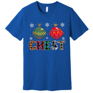 Chest Nuts Funny Matching Chestnuts Christmas Couples Chest Cute Premium T-Shirt