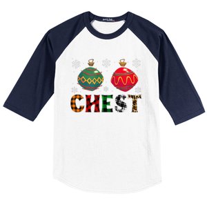 Chest Nuts Funny Matching Chestnuts Christmas Couples Chest Cute Baseball Sleeve Shirt