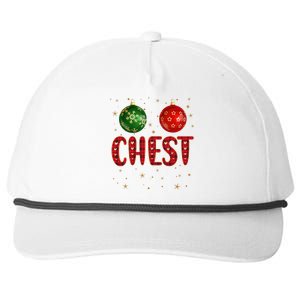 Chest Nuts Funny Matching Chestnuts Christmas Couples Chest Gift Snapback Five-Panel Rope Hat