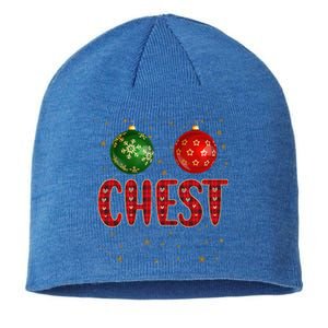 Chest Nuts Funny Matching Chestnuts Christmas Couples Chest Gift Sustainable Beanie