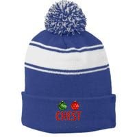 Chest Nuts Funny Matching Chestnuts Christmas Couples Chest Gift Stripe Pom Pom Beanie