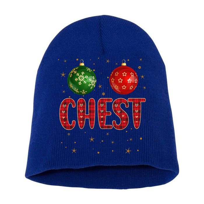 Chest Nuts Funny Matching Chestnuts Christmas Couples Chest Gift Short Acrylic Beanie