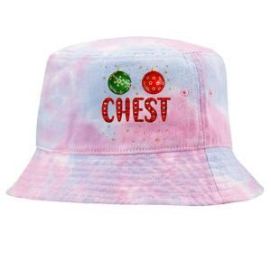 Chest Nuts Funny Matching Chestnuts Christmas Couples Chest Gift Tie-Dyed Bucket Hat