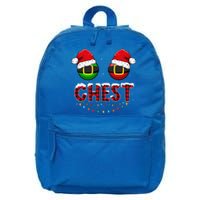 Chest Nuts Funny Matching Chestnuts Christmas Couples Chest 16 in Basic Backpack