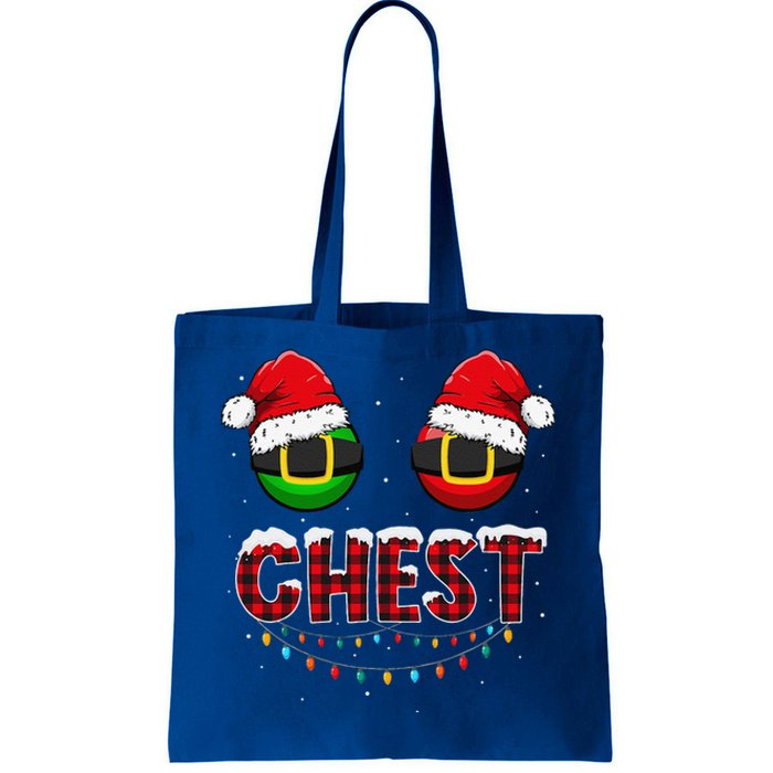 Chest Nuts Funny Matching Chestnuts Christmas Couples Chest Tote Bag