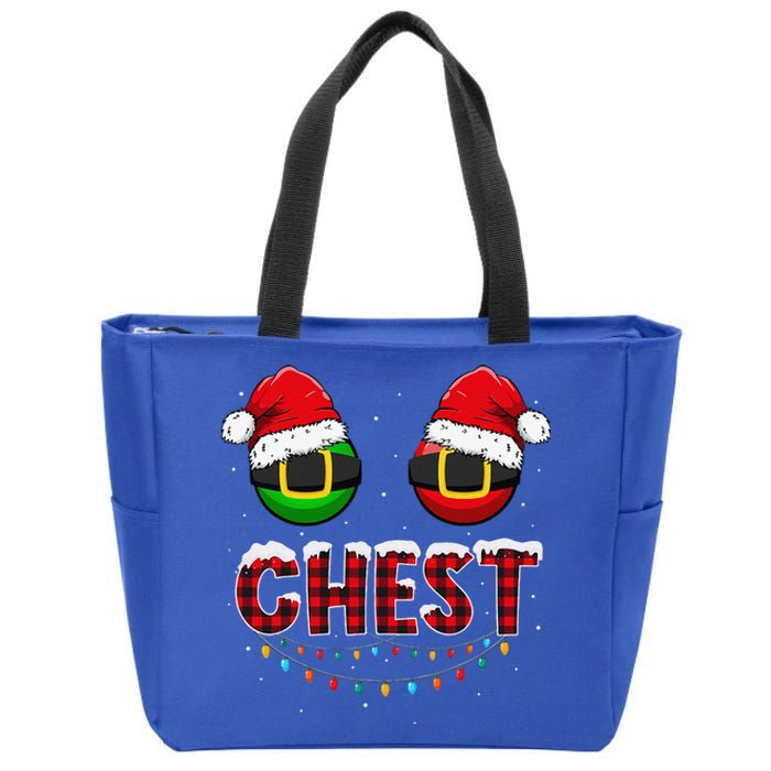 Chest Nuts Funny Matching Chestnuts Christmas Couples Chest Zip Tote Bag