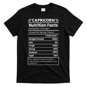 Capricorn Nutrition Facts T-Shirt