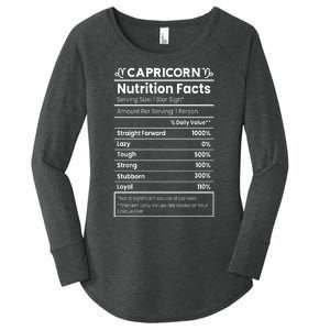 Capricorn Nutrition Facts Women's Perfect Tri Tunic Long Sleeve Shirt