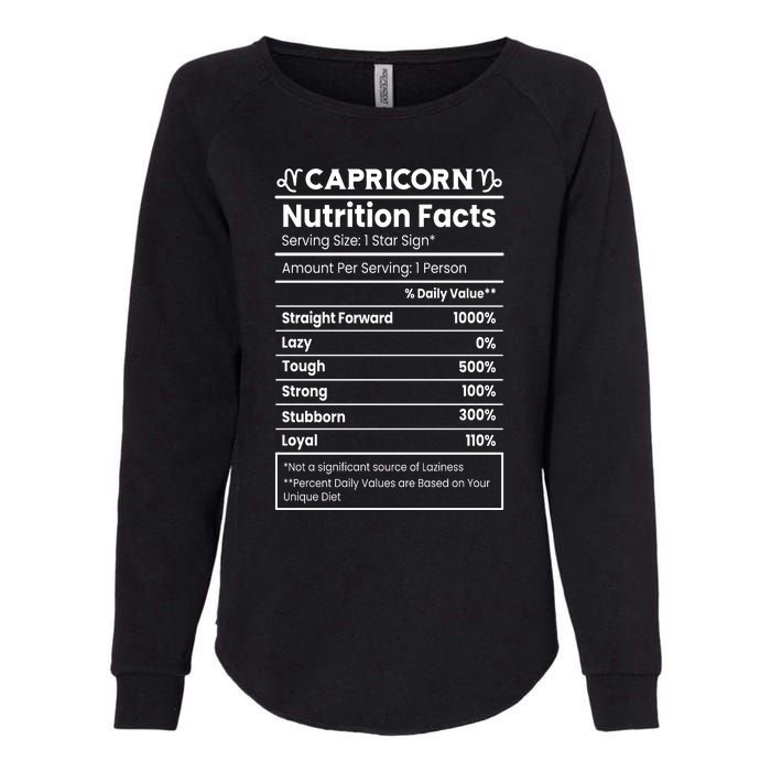 Capricorn Nutrition Facts Womens California Wash Sweatshirt