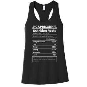 Capricorn Nutrition Facts Women's Racerback Tank