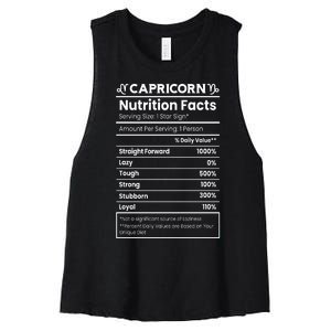 Capricorn Nutrition Facts Women's Racerback Cropped Tank