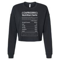 Capricorn Nutrition Facts Cropped Pullover Crew