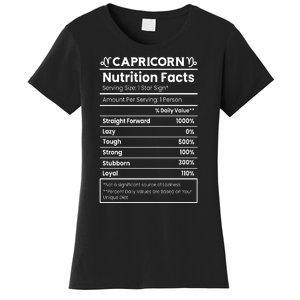 Capricorn Nutrition Facts Women's T-Shirt