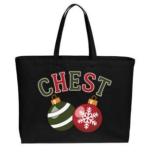 Chest Nuts Funny Matching Couple Chestnuts Christmas Cotton Canvas Jumbo Tote