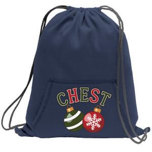 Chest Nuts Funny Matching Couple Chestnuts Christmas Sweatshirt Cinch Pack Bag