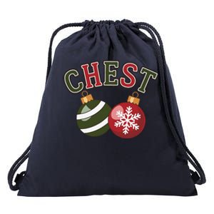 Chest Nuts Funny Matching Couple Chestnuts Christmas Drawstring Bag