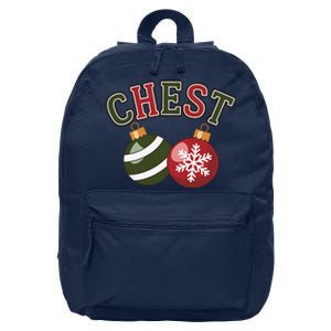 Chest Nuts Funny Matching Couple Chestnuts Christmas 16 in Basic Backpack