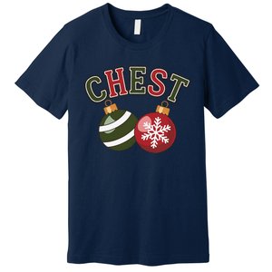 Chest Nuts Funny Matching Couple Chestnuts Christmas Premium T-Shirt