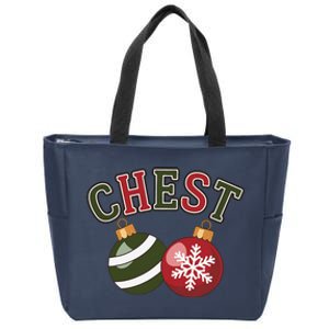 Chest Nuts Funny Matching Couple Chestnuts Christmas Zip Tote Bag