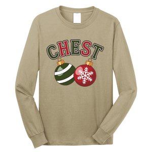 Chest Nuts Funny Matching Couple Chestnuts Christmas Long Sleeve Shirt