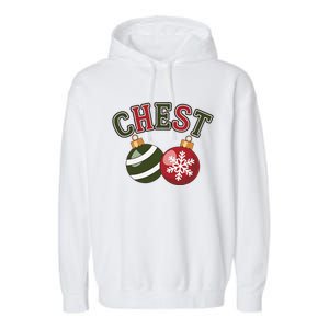 Chest Nuts Funny Matching Couple Chestnuts Christmas Garment-Dyed Fleece Hoodie