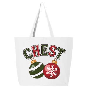 Chest Nuts Funny Matching Couple Chestnuts Christmas 25L Jumbo Tote