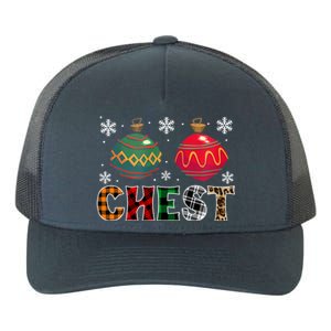 Chest Nuts Funny Matching Chestnuts Christmas Couples Chest Funny Gift Yupoong Adult 5-Panel Trucker Hat