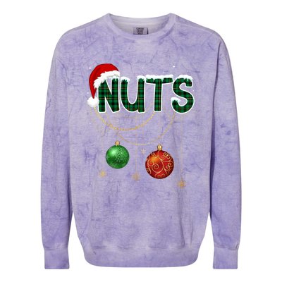 Chest Nuts Funny Matching Golden Chestnut Christmas Funny Gift Colorblast Crewneck Sweatshirt